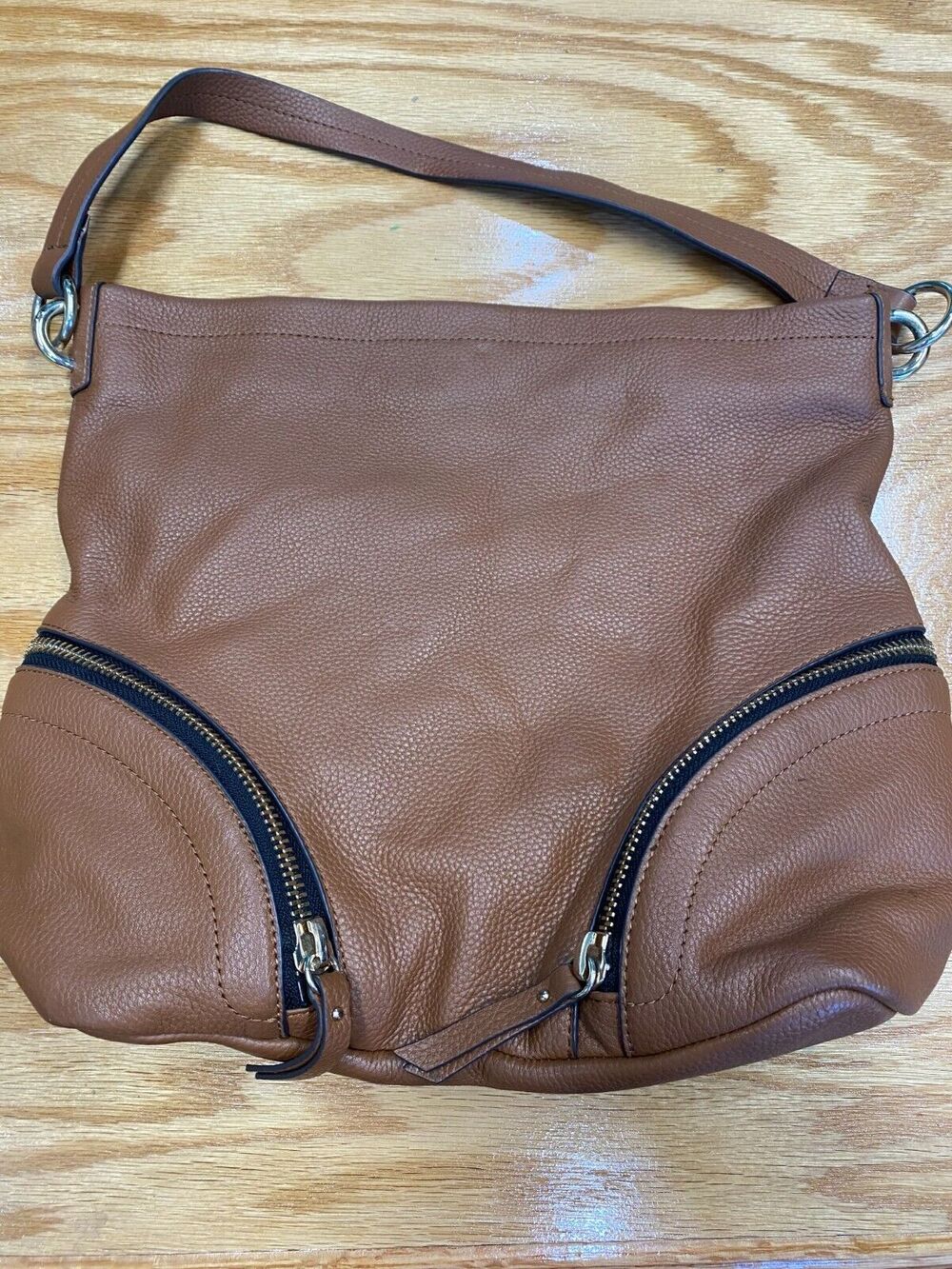 Vince Camuto Katja Women's Brown Leather Shoulder Strap Hobo Bag B88